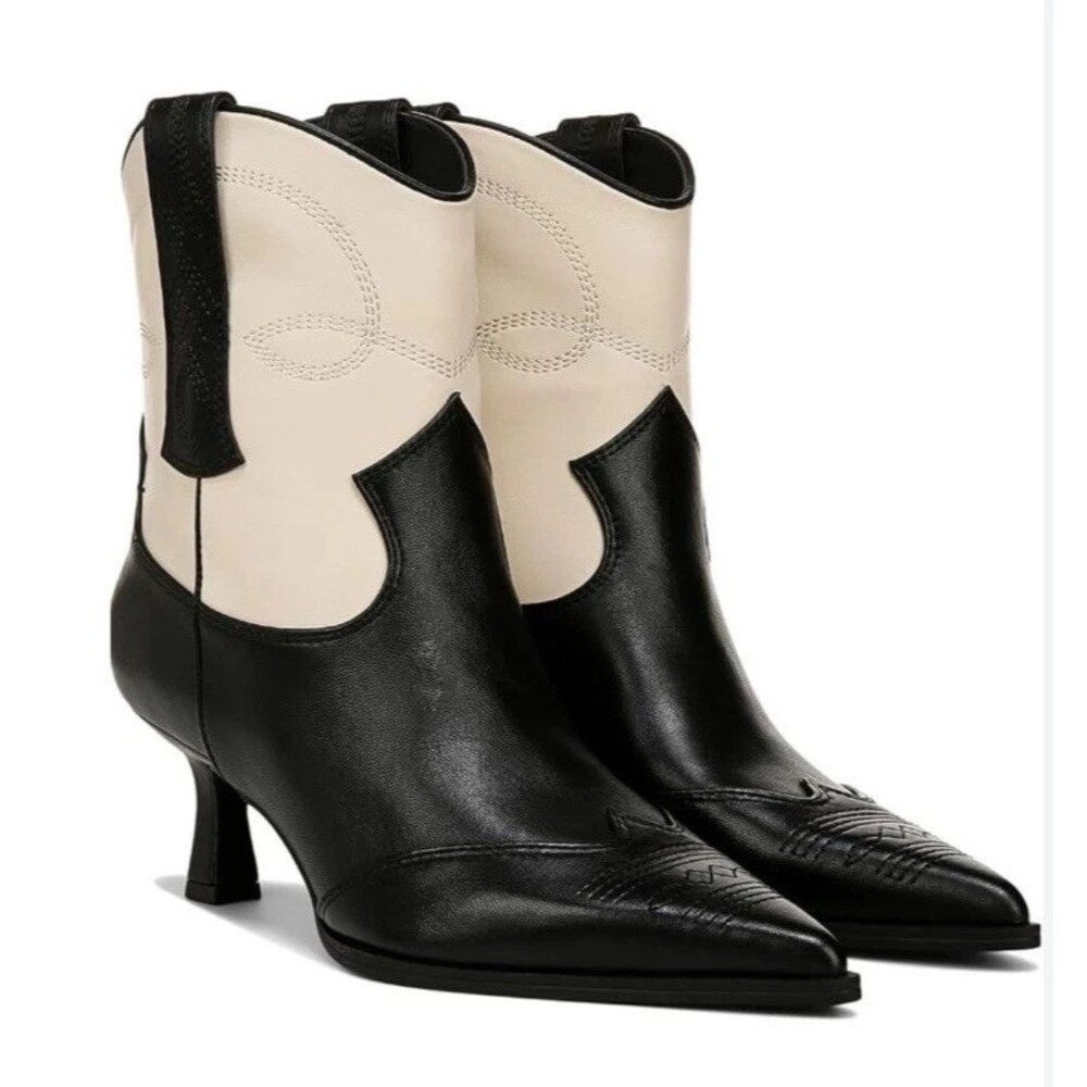 Circus NY by Sam Edelman Women's Olana Flower Size 10  Black/Vanilla Bean Boots